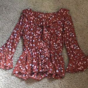 Floral Rust Women's Top